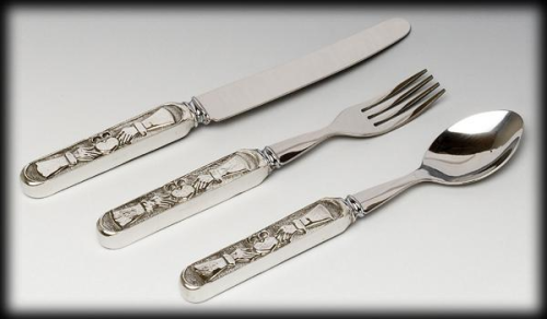 Mullingar Pewter Baby Cutlery Set - Claddagh