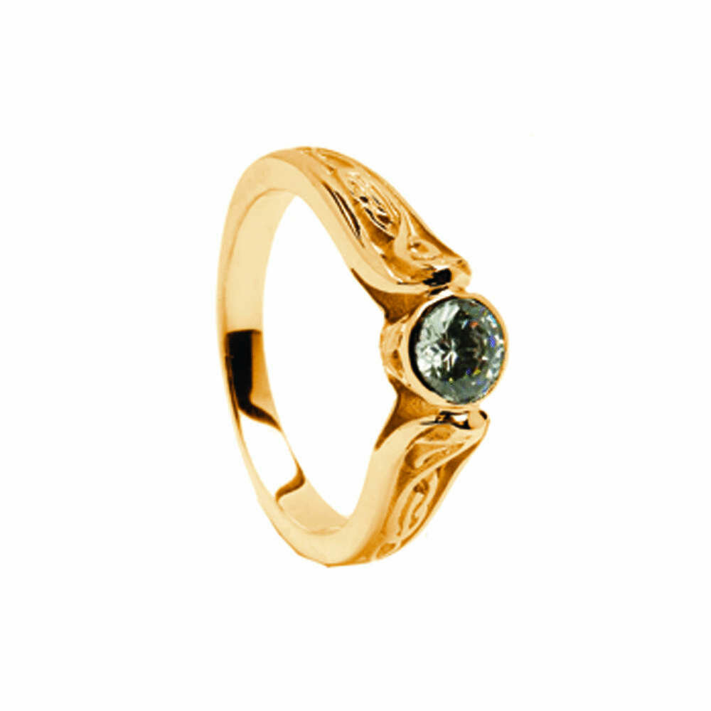 14kt Gold Diamond LeCheile Engagement Ring .050cts