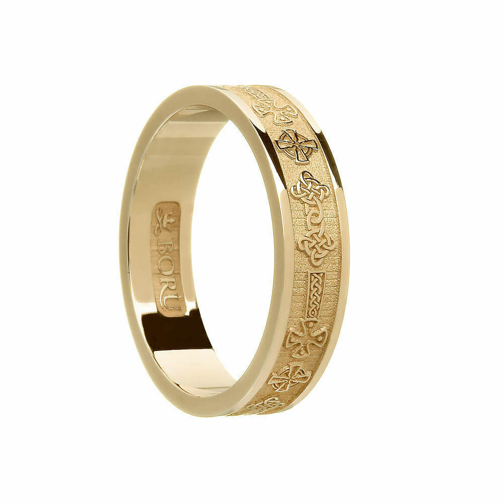 Ladies 10kt Gold Celtic Cross Wedding Band