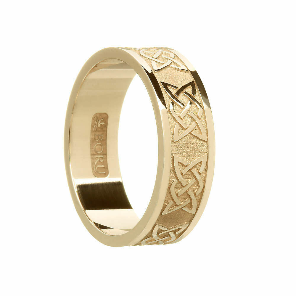 Mens 10kt Gold Lover&#39;s Knot Wedding Band