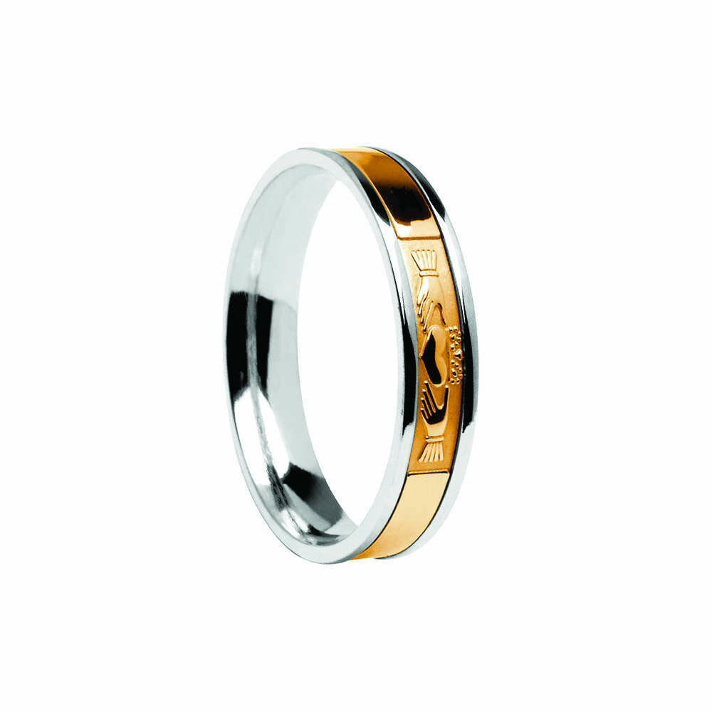 Ladies 10kt Gold Signature Contemporary Claddagh Wedding Band