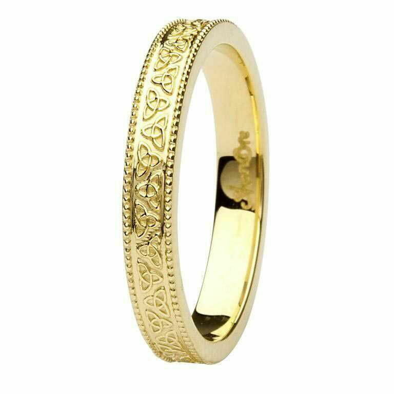 Celtic Trinity Knot 14kt Yellow Gold Wedding Ring