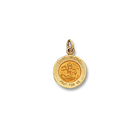 1/2" Diameter 14kt Solid Gold Medal of Your Choice