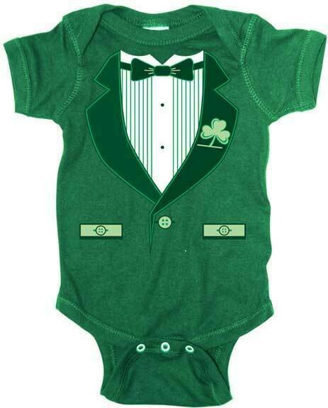Irish Tuxedo Infant Romper Onesie