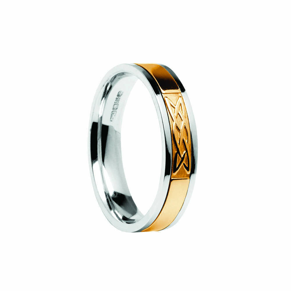 Mens 10kt Gold Signature Lover's Knot Wedding Band