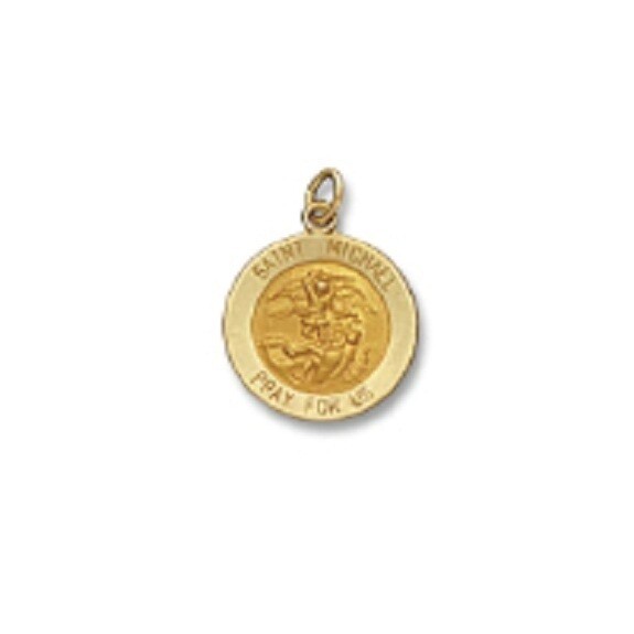 5/8" Diameter 14kt Solid Gold Medal of Your Choice