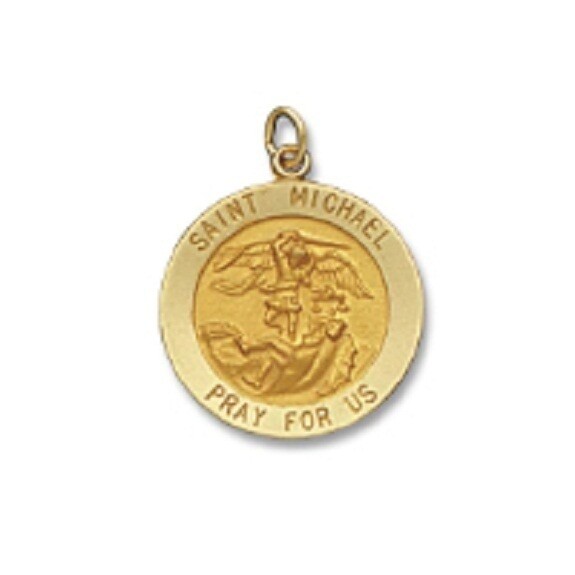 7/8&quot; Diameter 14kt Solid Gold Medal of Your Choice (Size 4)