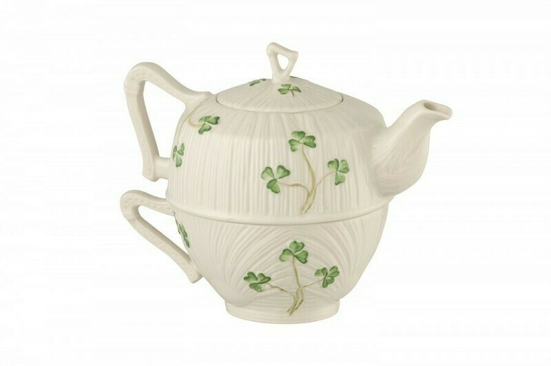 Belleek Harp Shamrock Tea for One Disc.