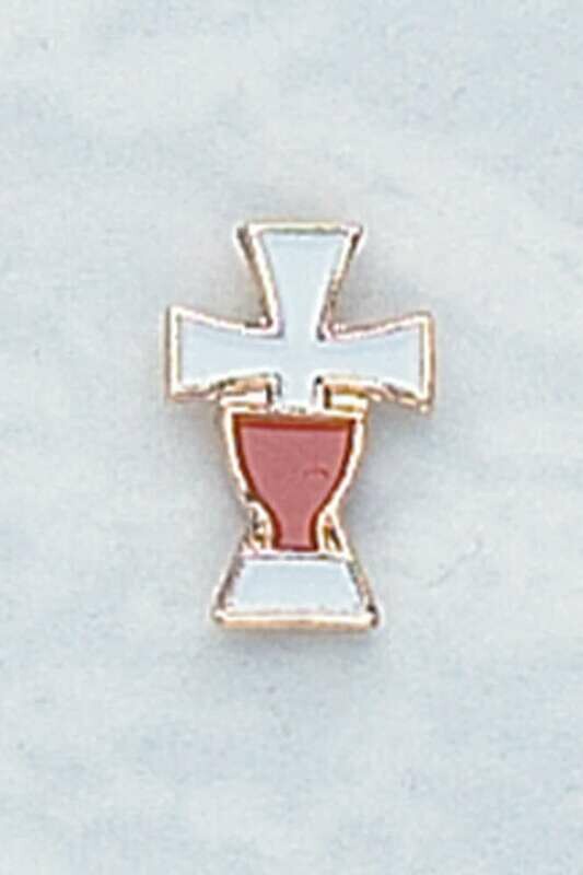 Enameled Cross Lapel Pin