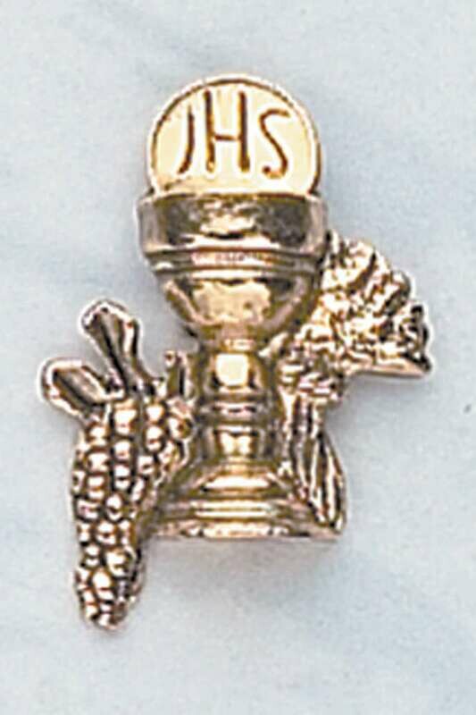 Gold Tone Chalice Lapel Pin