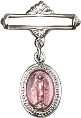 Pink Enamel Miraculous Baby Badge Pin