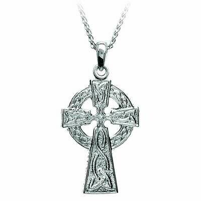 Sterling Silver Two Sided Celtic Cross- Small & Chain