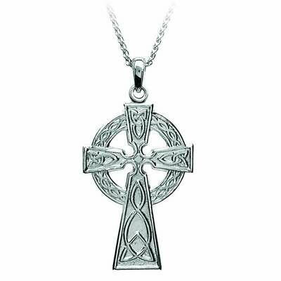 Sterling Silver Two Sided Celtic Cross- Extra Small & Chain
