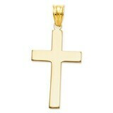 14kt. Gold Polished Cross Pendant (Medium)