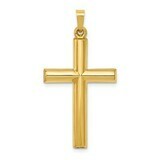 14kt. Gold Tube Cross Pendant (Large)