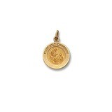 1/2&quot; Diameter 14kt Solid Gold First Holy Communion Medal