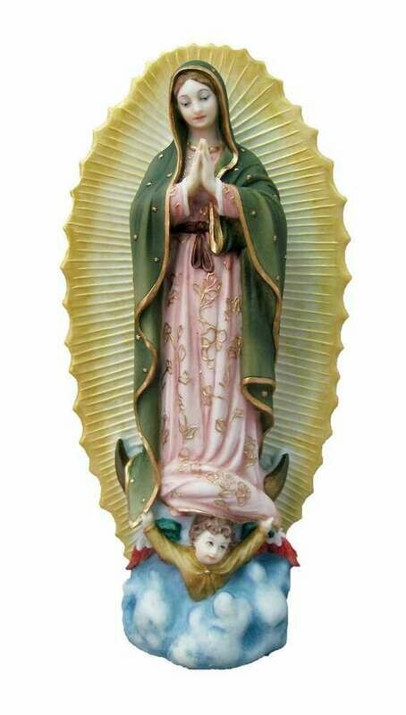 9.5&quot; Our Lady of Guadalupe Hand-Painted