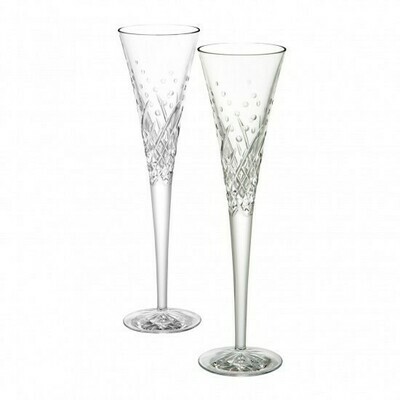 Waterford® Wishes Happy Celebrations Toasting Flute, Pair