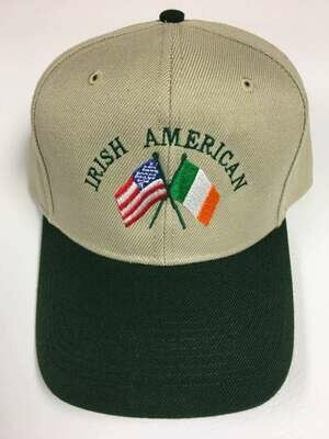 Irish American Flags Hat- Two-Toned