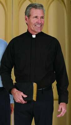 R.J. Toomey™ Men's Black Tab Collar Long Sleeve Comfort Shirt