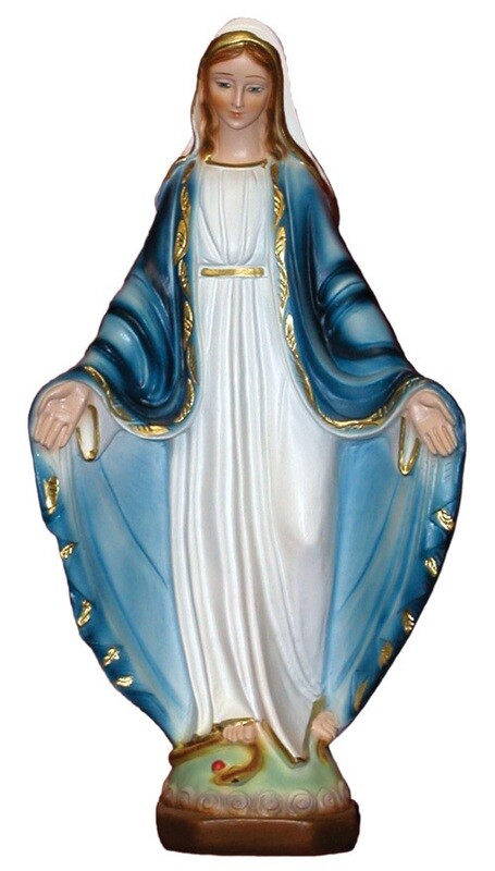 8.5&quot; Our Lady of Grace in Painted Alabaster