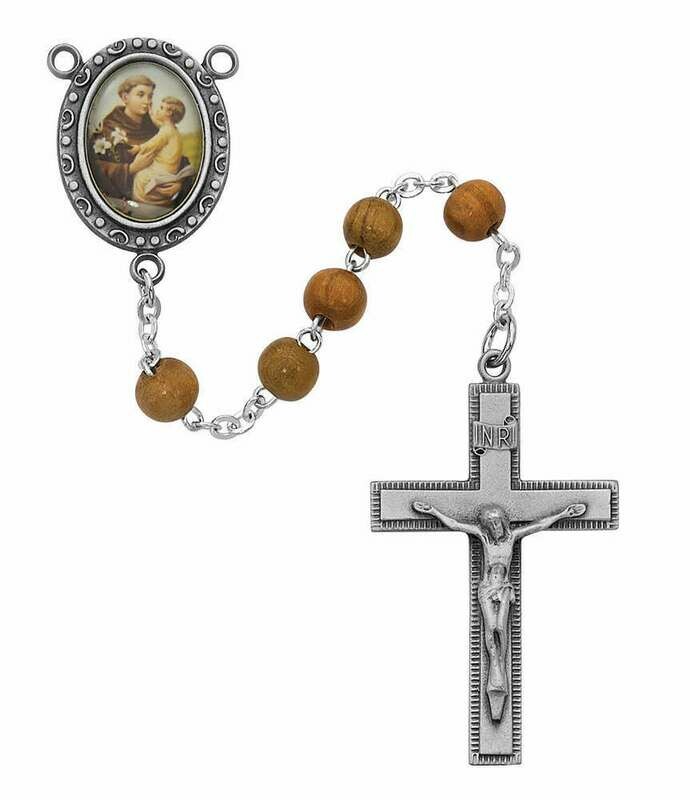Olive Wood St. Anthony Rosary