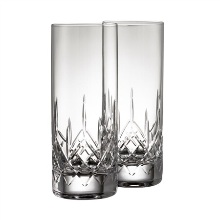Galway Irish Crystal Longford Hi-Ball Pair