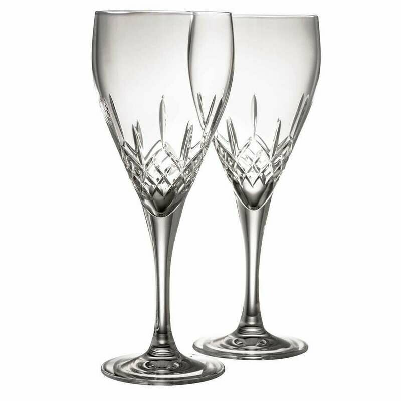 Galway Irish Crystal Longford Red Wine Pair
