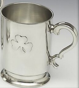 Mullingar Pewter Shamrock Pint Tankard
