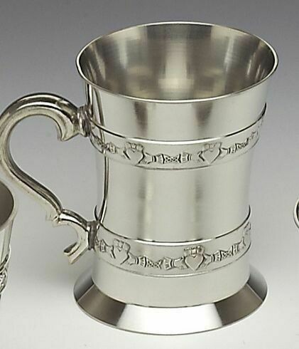 Mullingar Pewter Claddagh Strip Tankard