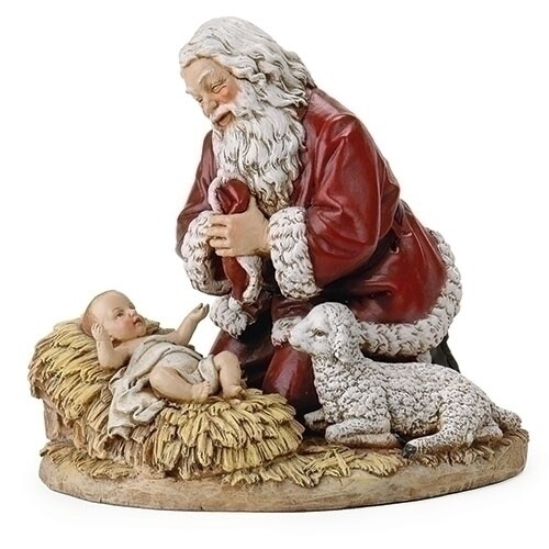 8&quot; Kneeling Santa Figurine