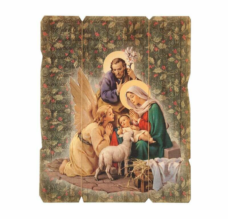 Holy Family Wooden Wall Plaque