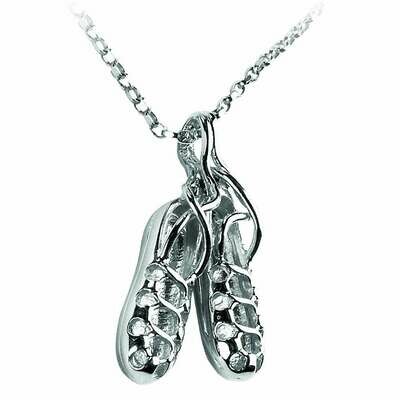 Sterling Silver Irish Dancing Shoes Pendant & 18" Sterling Silver Chain