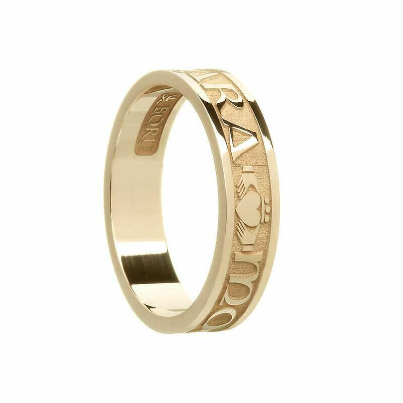 Ladies 10kt Gold &quot;Mo Anam Cara&quot; (My Soul Mate) Wedding Band