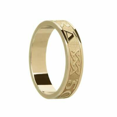 Ladies 10kt Gold &quot;Gra Go Deo&quot; (Love Forever) Wedding Band