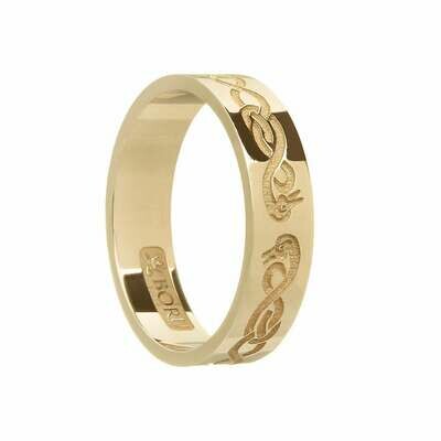 Ladies 10kt Gold &quot;Le Cheile&quot; Celtic Wedding Band