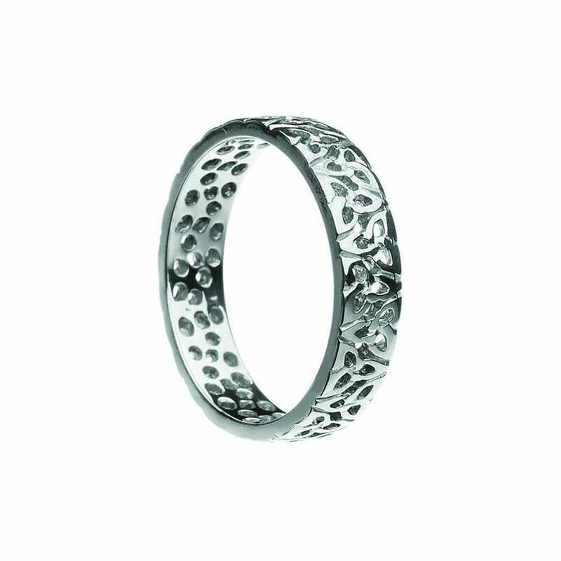 Ladies 10kt Gold Trinity-Knot Filagree Celtic Wedding Band
