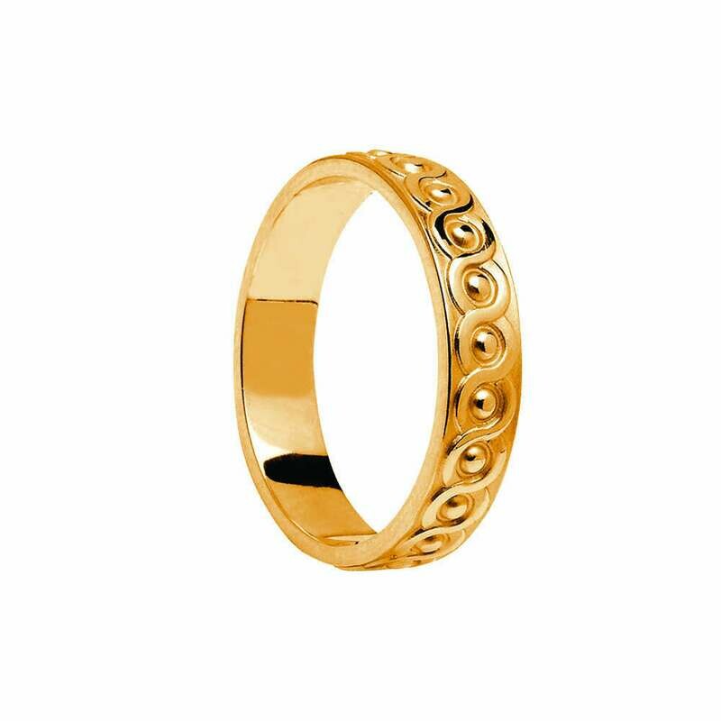 Ladies 10kt Gold Celtic Continuity Knot Wedding Band