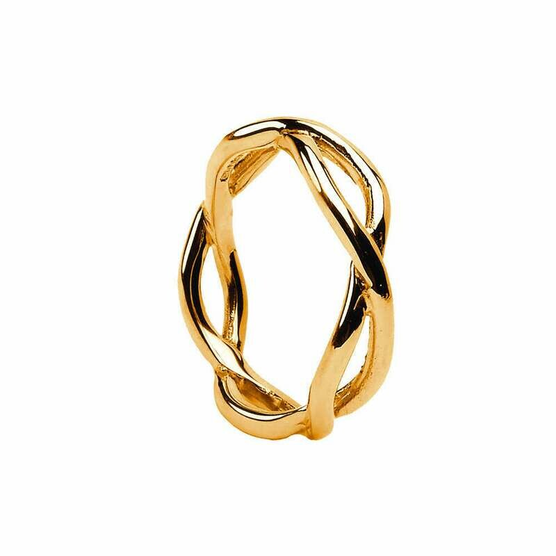Mens 10kt Gold Infinity Wedding Band