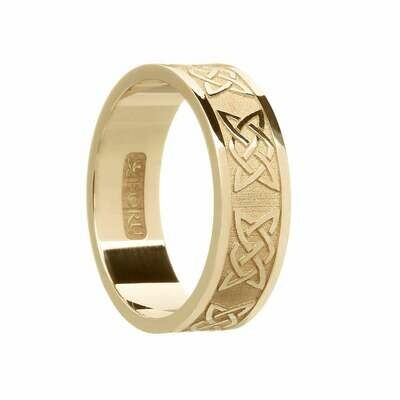 Mens 10kt Gold Lover&#39;s Knot Wedding Band