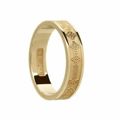 Ladies 10kt Gold Celtic Cross Wedding Band