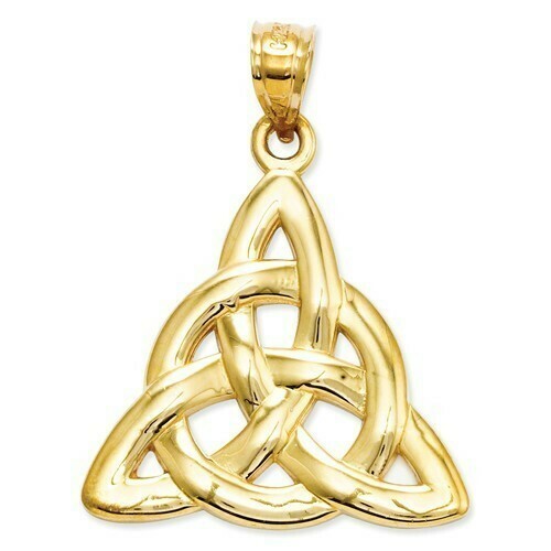 14kt Gold Polished Trinity Pendant