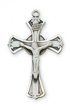 Sterling Silver Unique Crucifix on an 18&quot; Rhodium Plated Chain