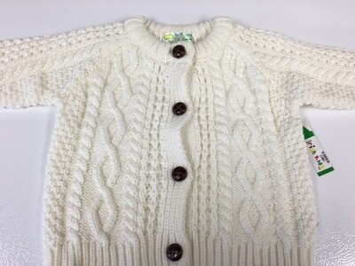 Baby Cardigan Acrylic Aran Sweater