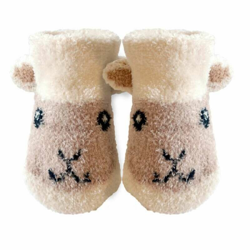 Cream Baby Sheep Booties