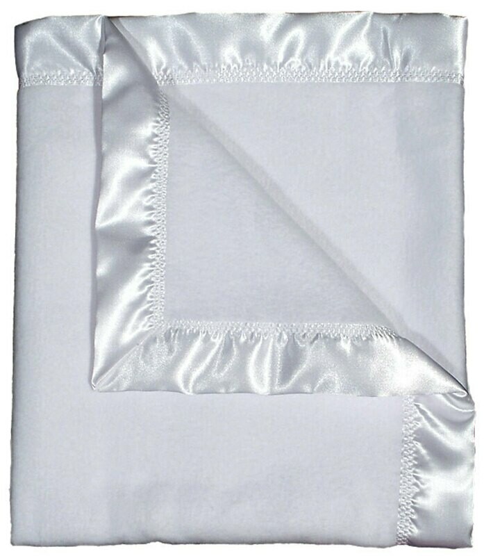 White Fleece Baby Blanket