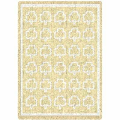 Shamrock White Natural Small Blanket