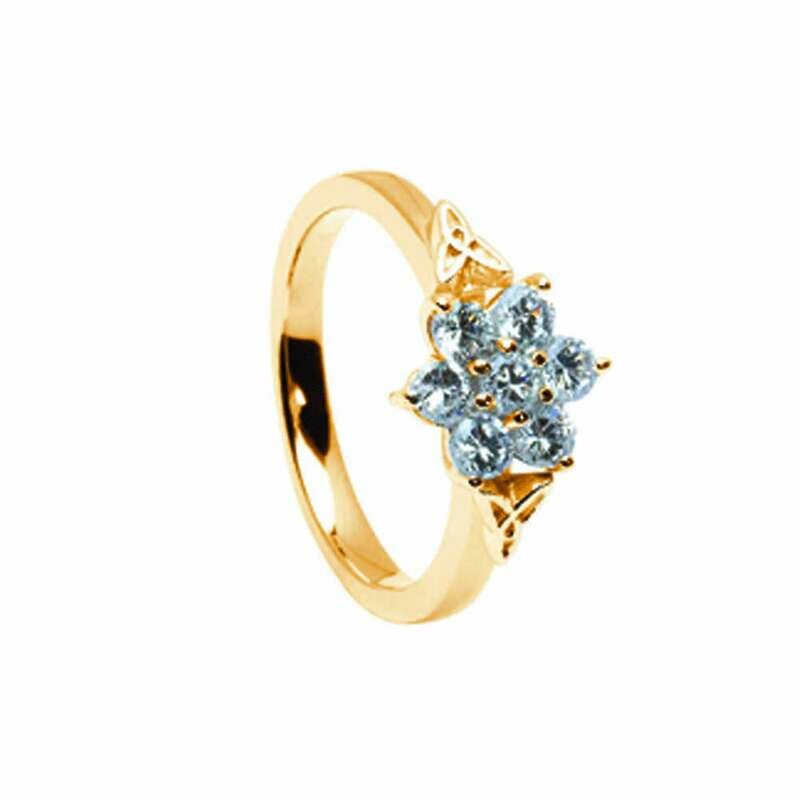 14kt Gold .65cts Cluster Diamond Engagement Ring