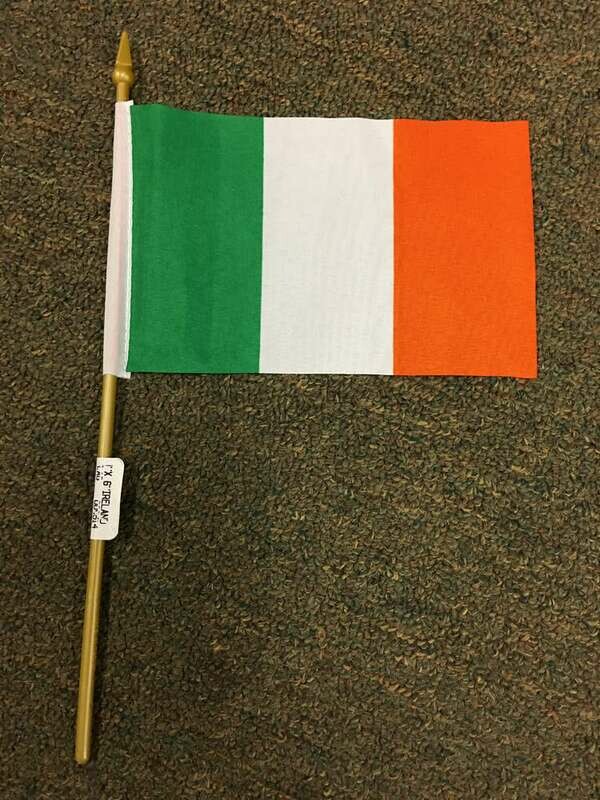 4&quot; x 6&quot; Ireland Stick Flag