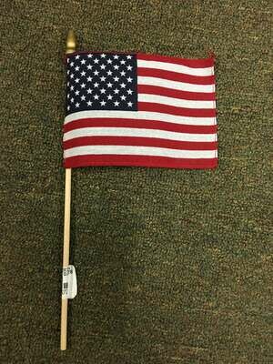 4" x 6" American Stick Flag